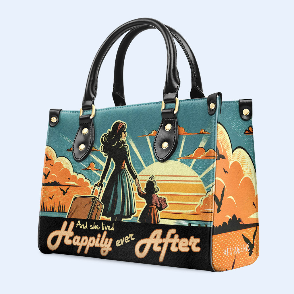 Et elle vécut heureuse pour toujours - Sac à main en cuir personnalisé - MM33