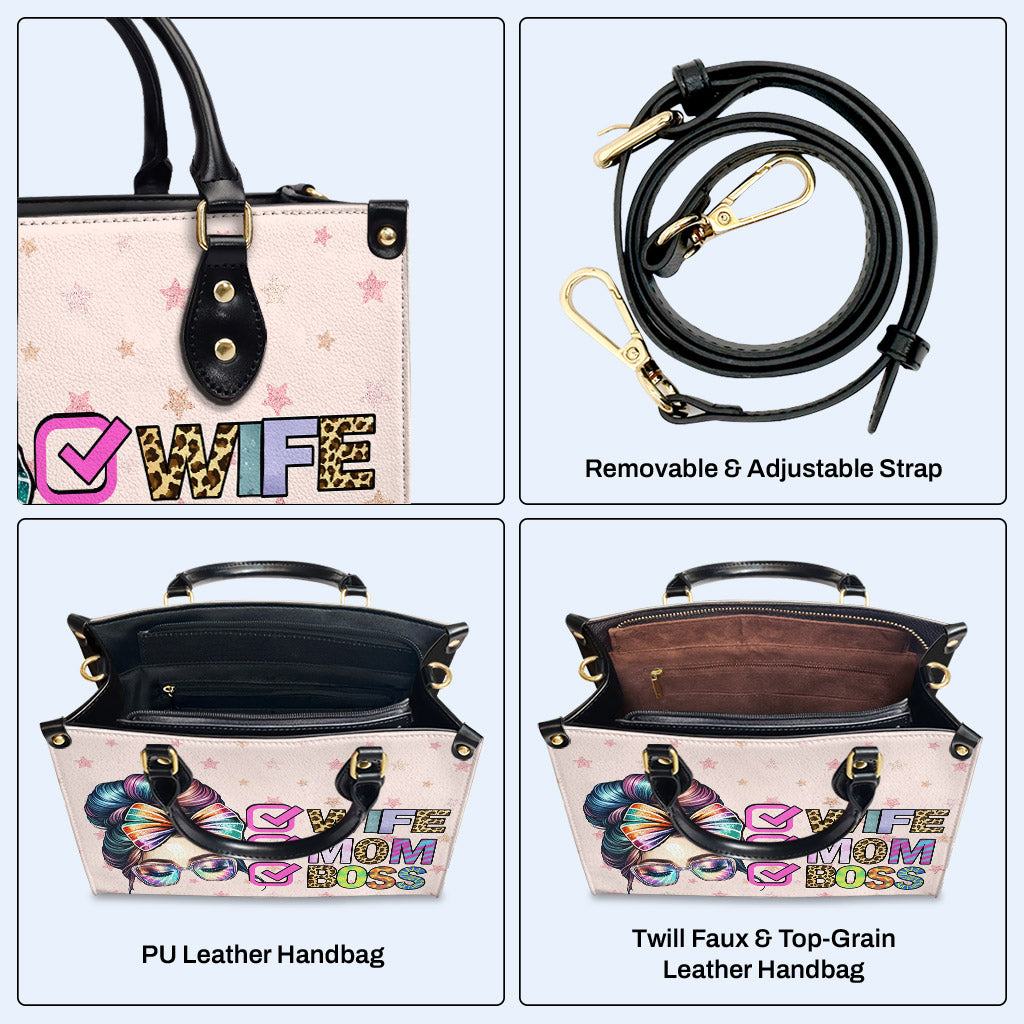 Sac à main en cuir personnalisé pour femme, maman et patronne - MM41