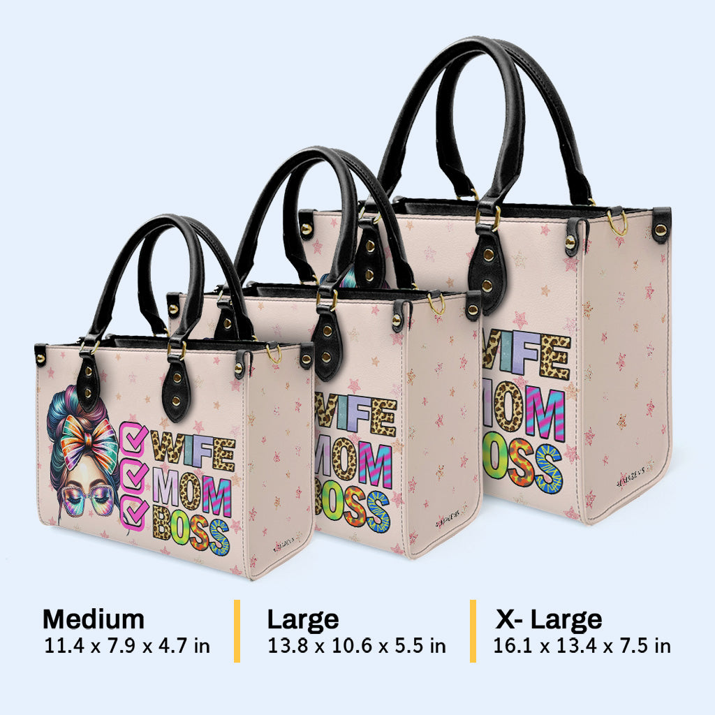 Sac à main en cuir personnalisé pour femme, maman et patronne - MM41