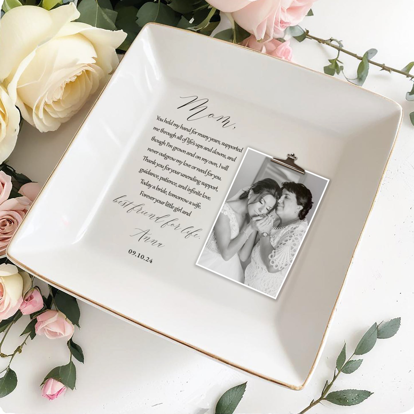 Porte-bijoux personnalisé « Forever Your Daughter and Friend » - MOM001_SCRD