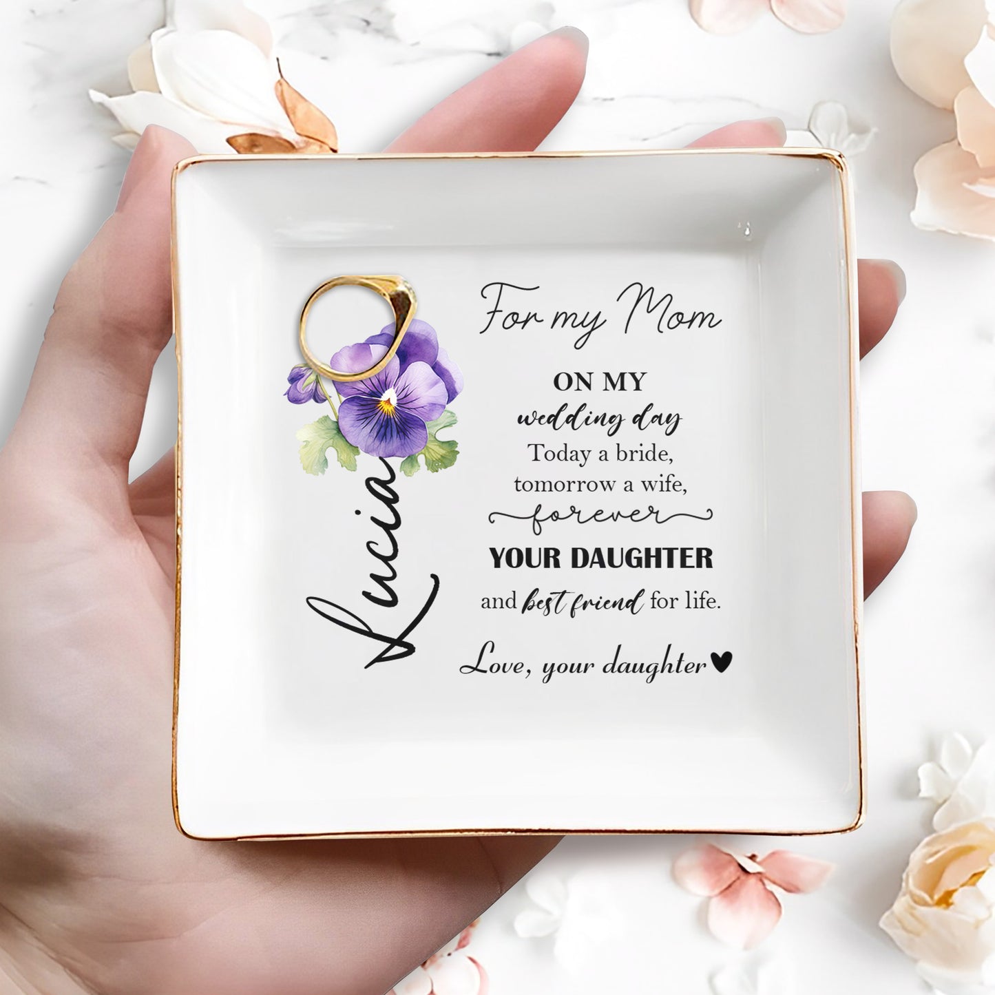 For My Mom On My Wedding Day Forever Your Daughter