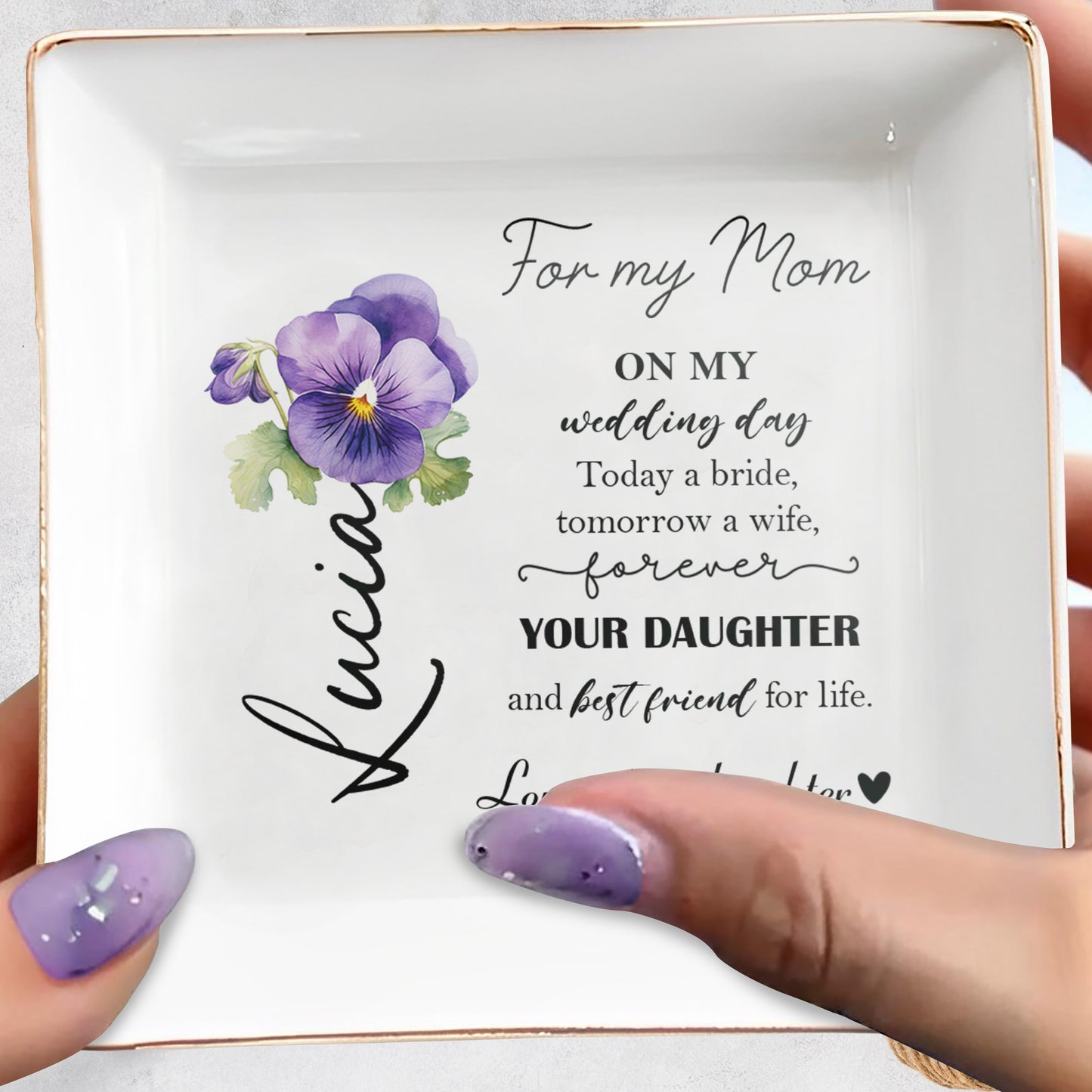 For My Mom On My Wedding Day Forever Your Daughter