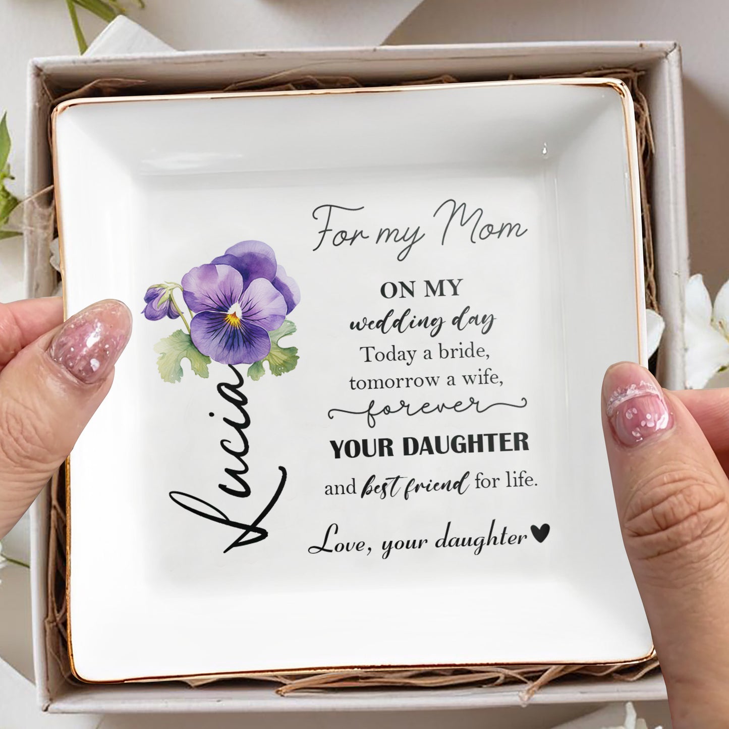 For My Mom On My Wedding Day Forever Your Daughter