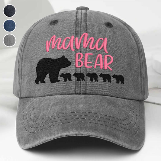 Mama Bear With Her Cubs