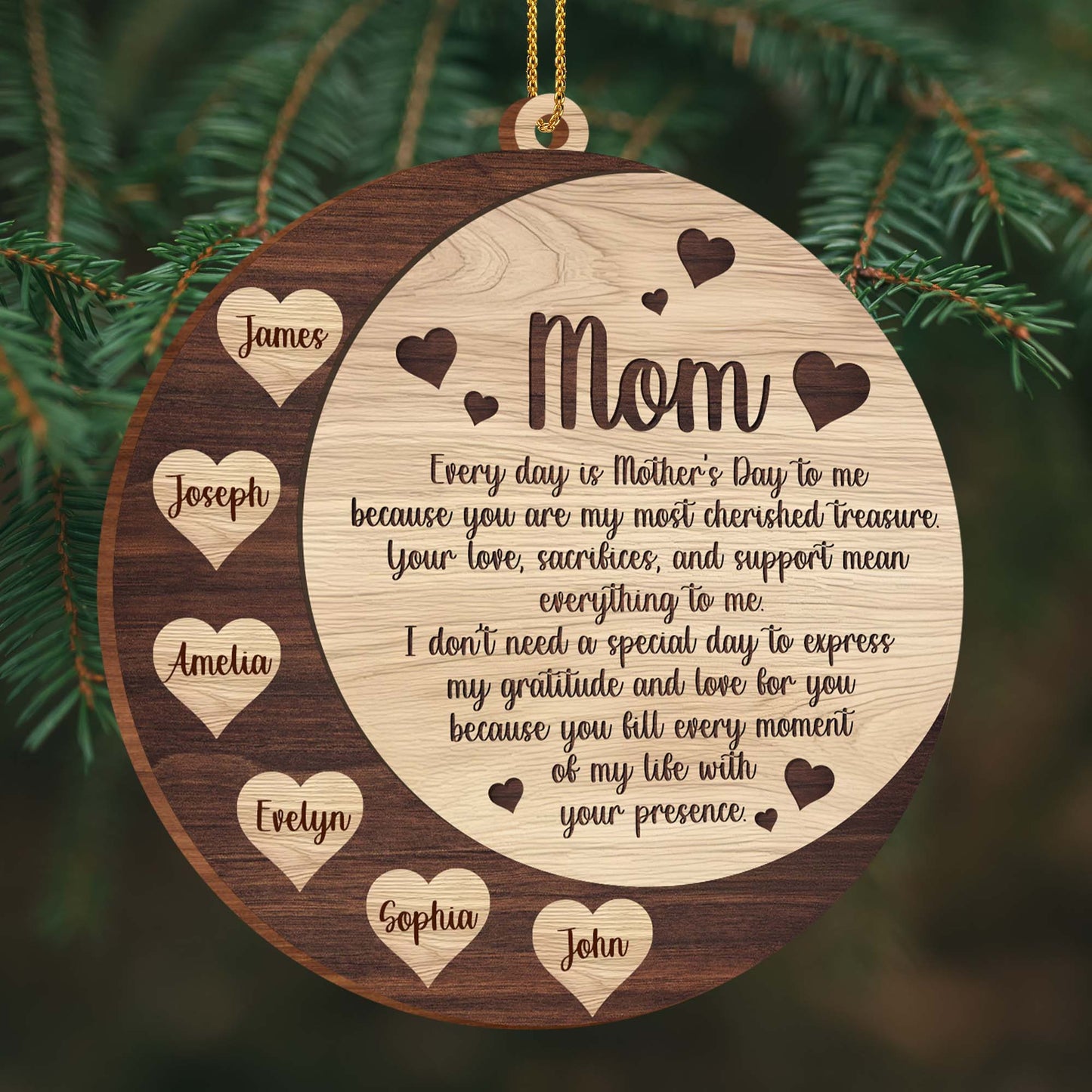 Cherished Treasures, Hearts and Wooden Texture