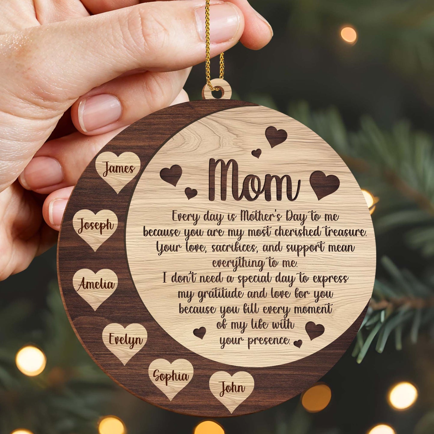Cherished Treasures, Hearts and Wooden Texture