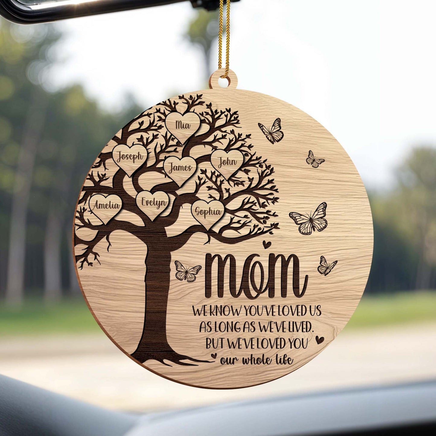 Tree of Life With Butterflies, Loving Message For Mom