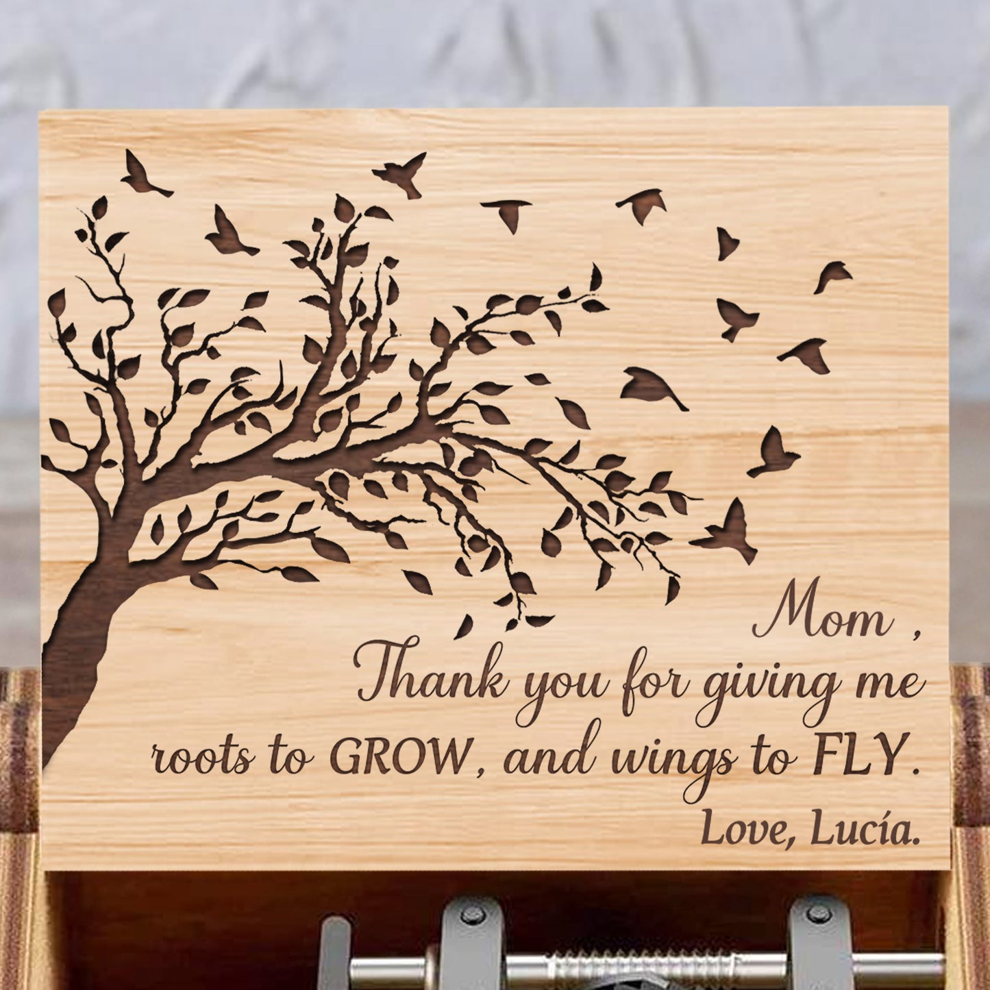 Roots To Grow And Wings To Fly Tree Design