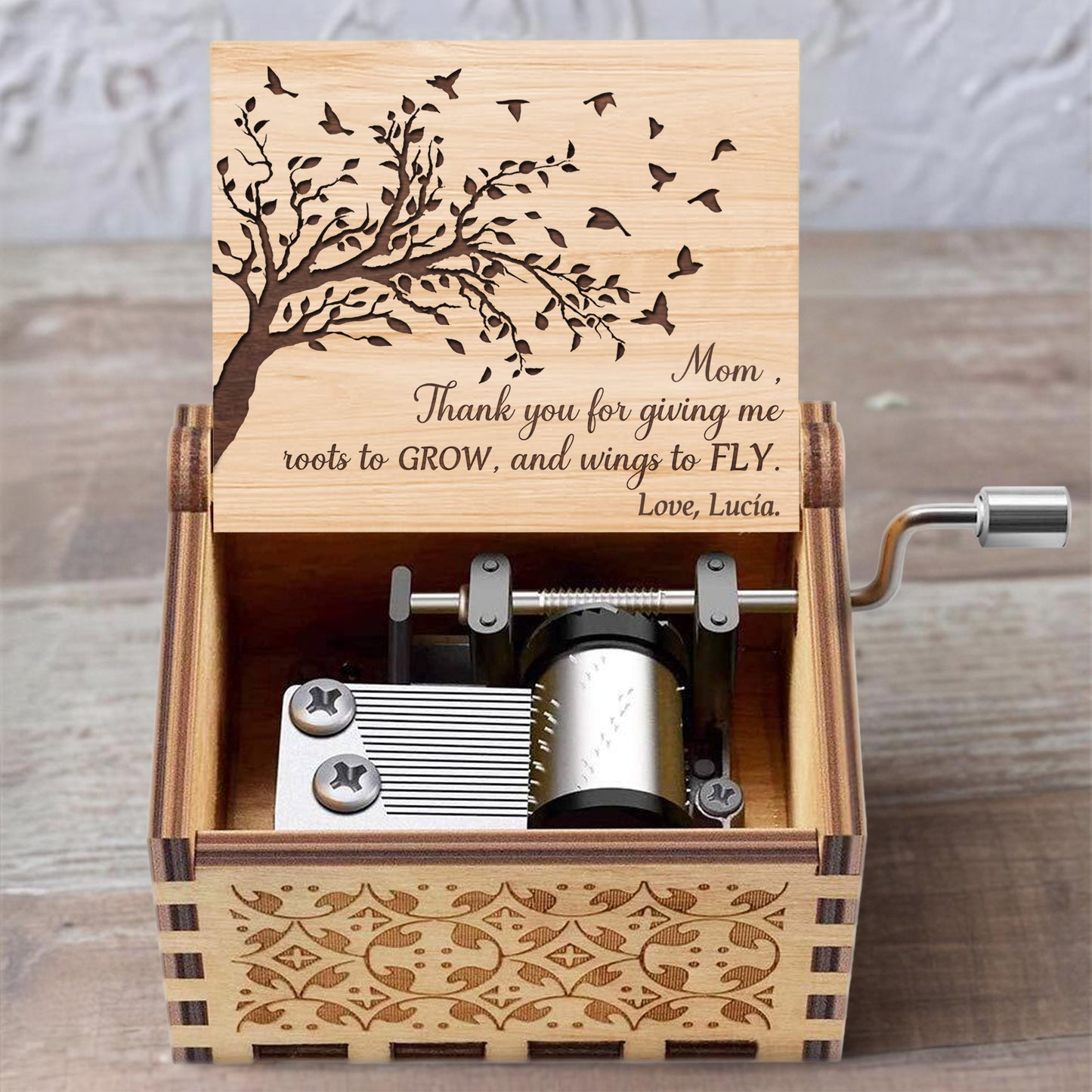 Roots To Grow And Wings To Fly Tree Design