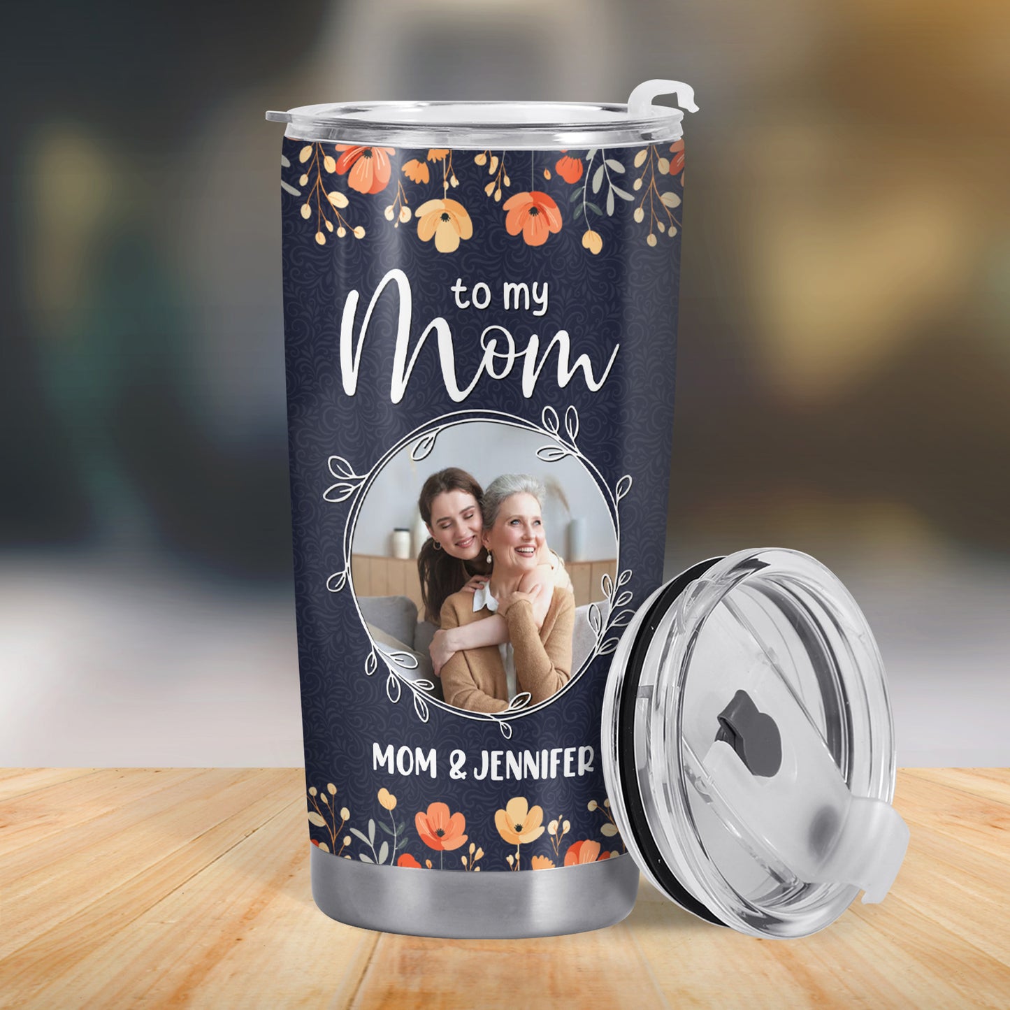 Appreciation For Mom Floral Tumbler Design
