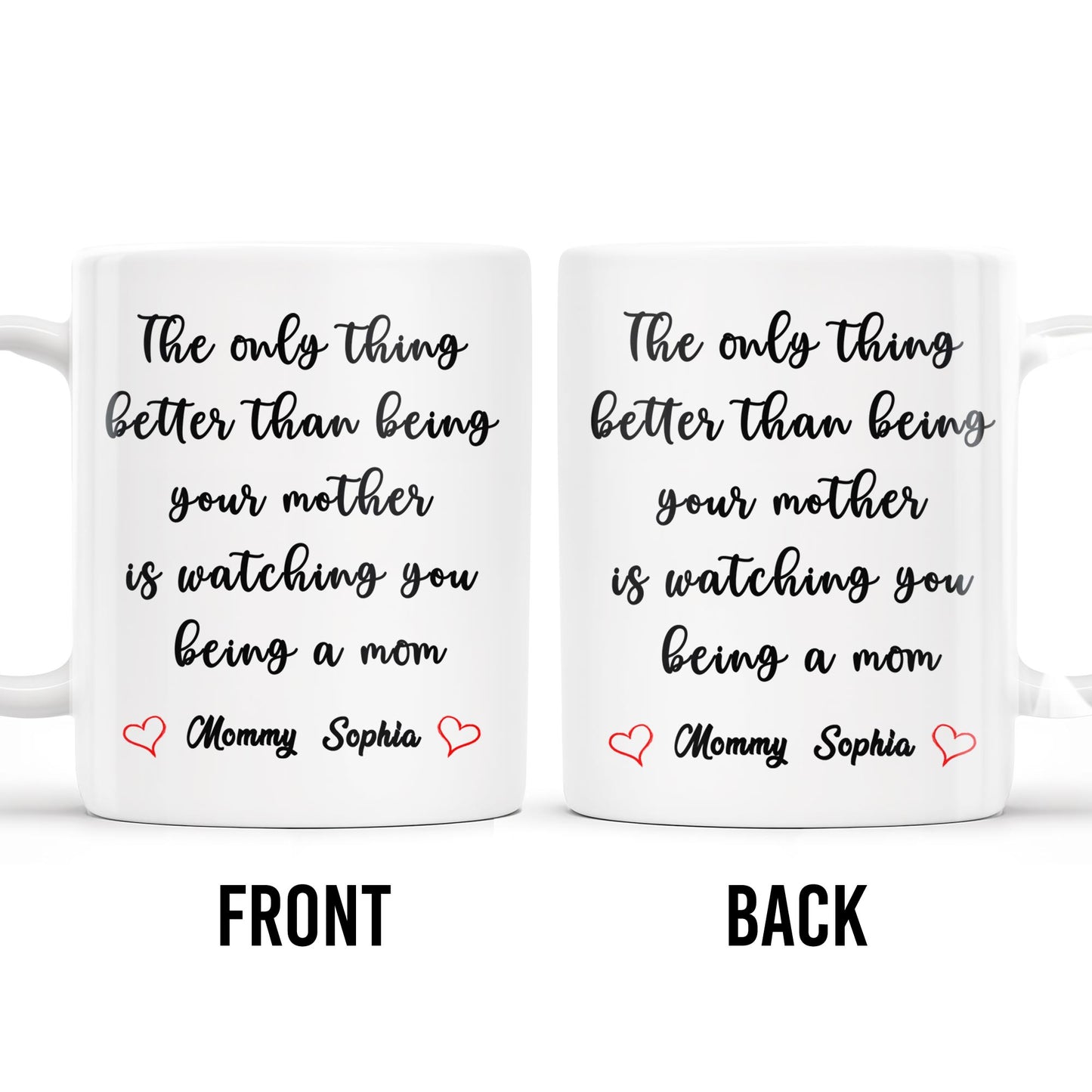 Watching You Being A Mom Heartfelt Quote Mug