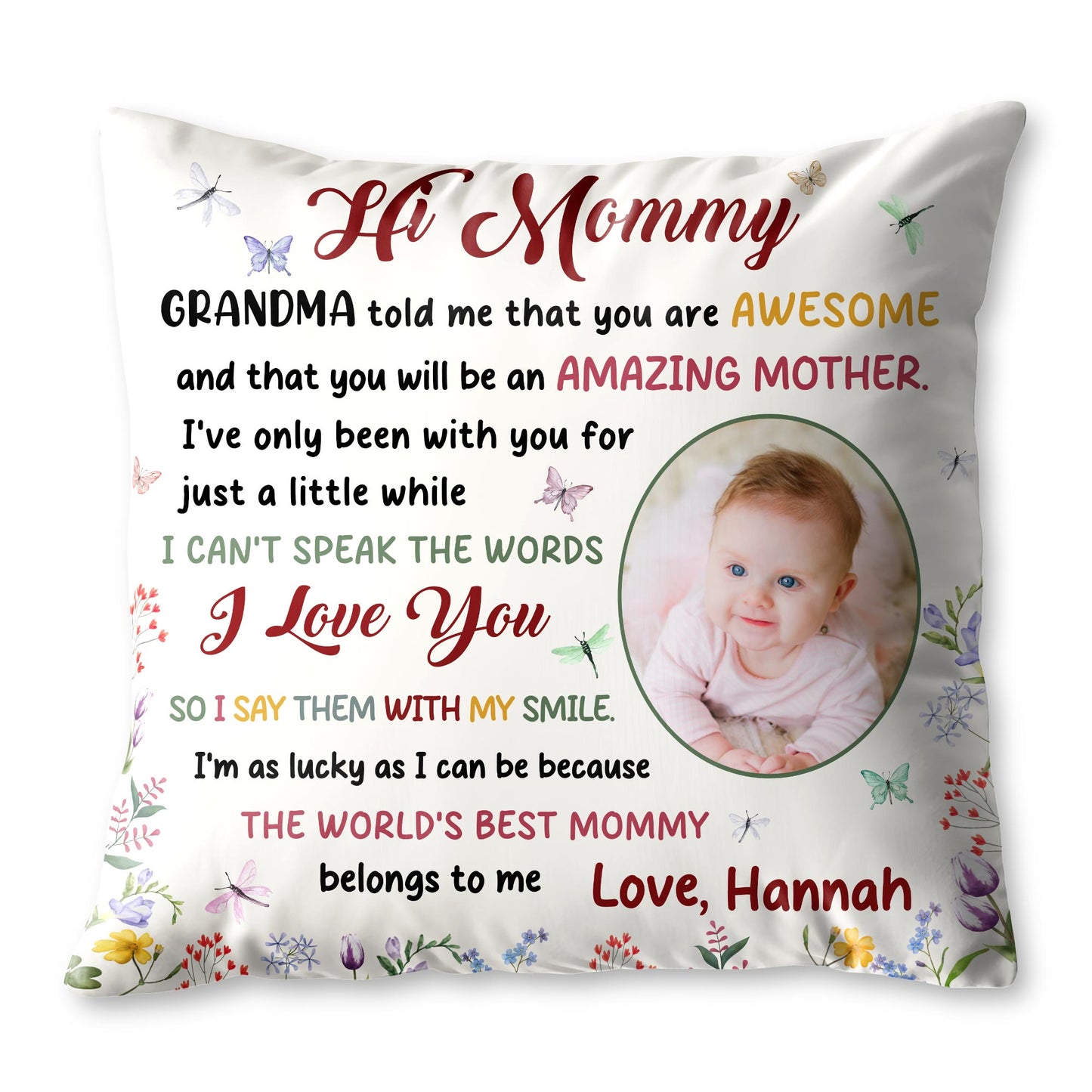 Awesome Mommy Loving Words With Flowers And Butterflies