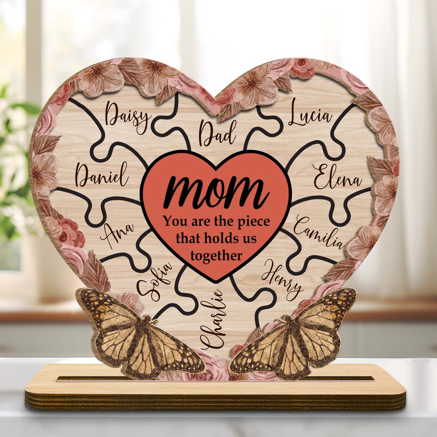 MOM You Are The Piece That Holds Us Together, Heart Puzzle