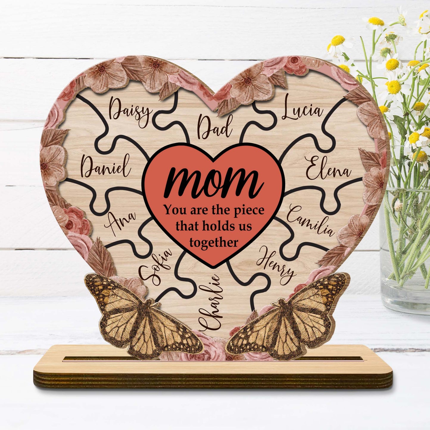 MOM You Are The Piece That Holds Us Together, Heart Puzzle