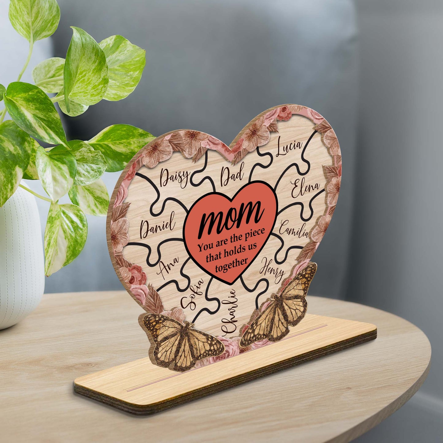 MOM You Are The Piece That Holds Us Together, Heart Puzzle