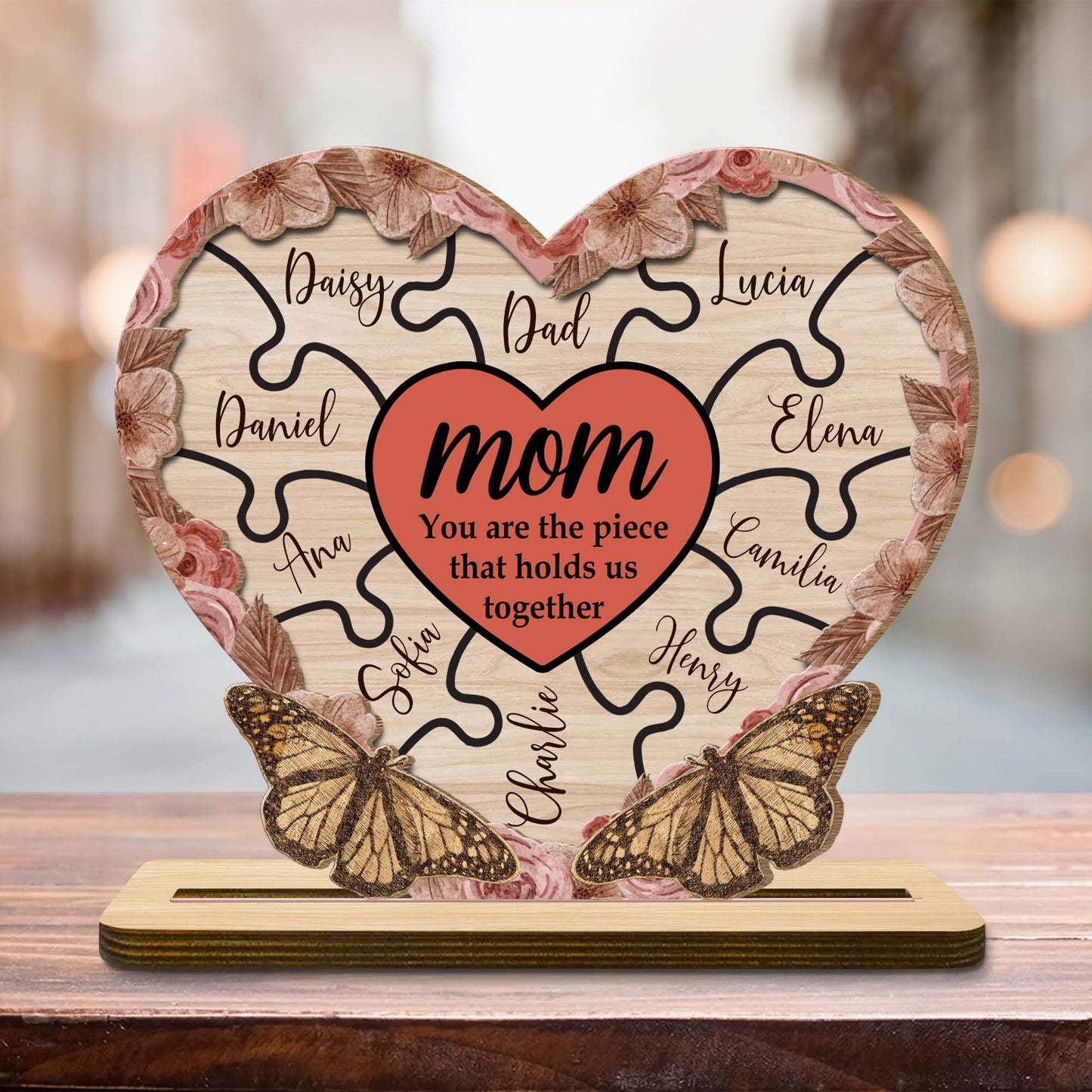 MOM You Are The Piece That Holds Us Together, Heart Puzzle