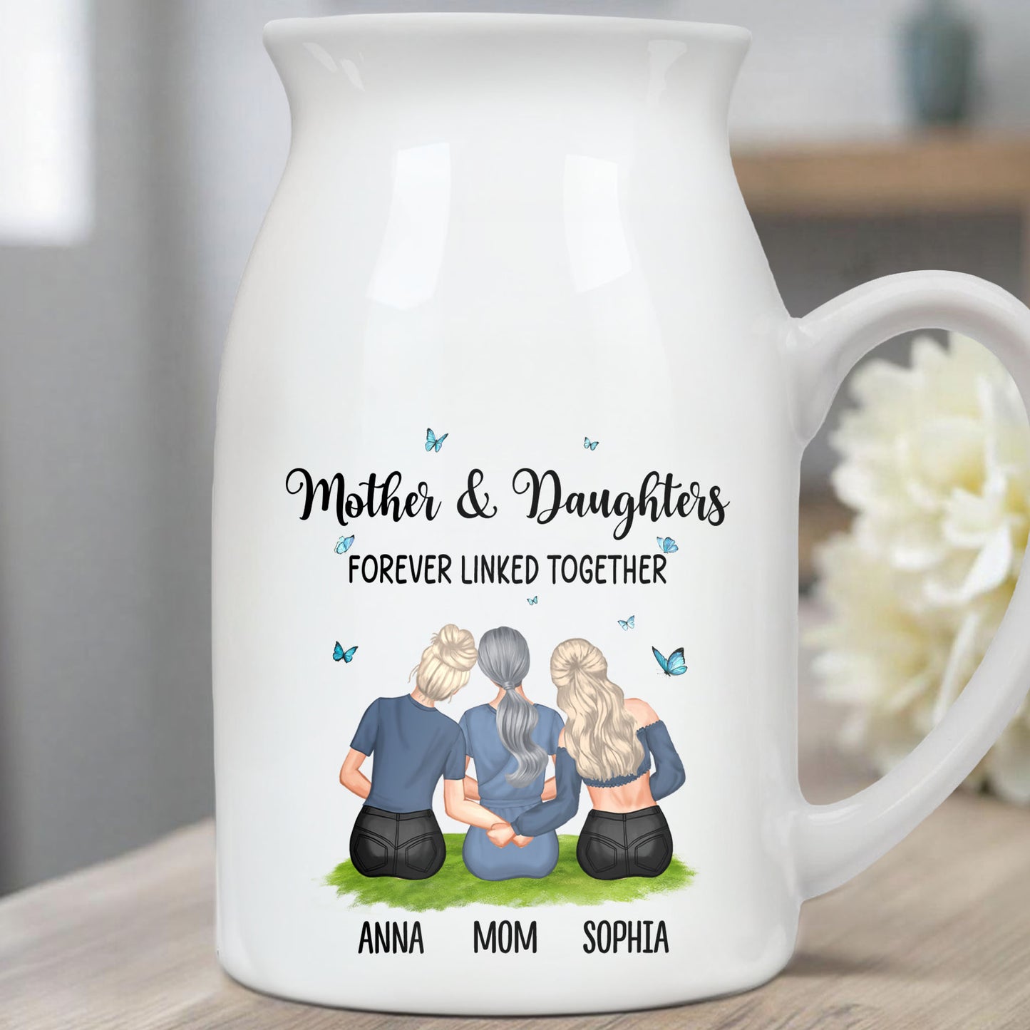 Mother & Daughters Forever Linked Together, Butterflies