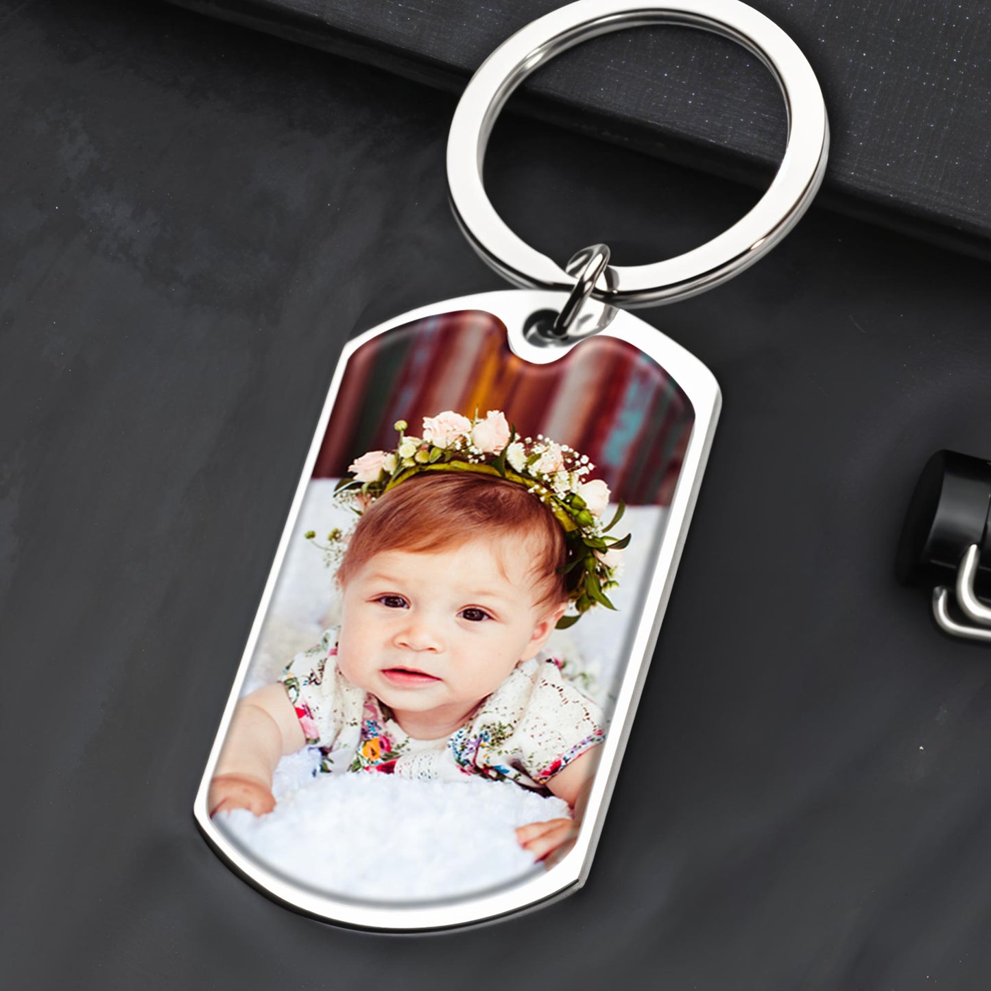 Drive Safe Mommy I Need You Here With Me, Flowers and Baby Photo