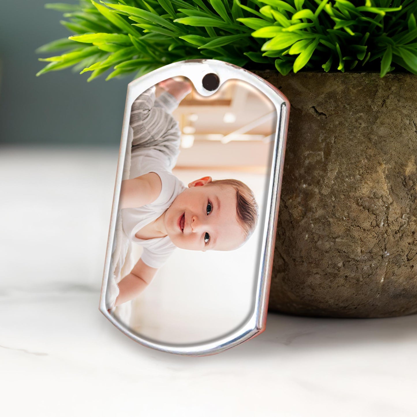 The Moment You Became My Mommy Clock And Heart Design - Personalized Custom Keychain - MOM055_KCH