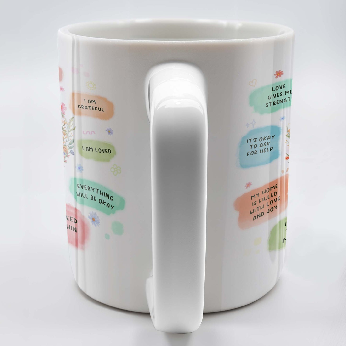 Mom's Self Love Mug With Flowers