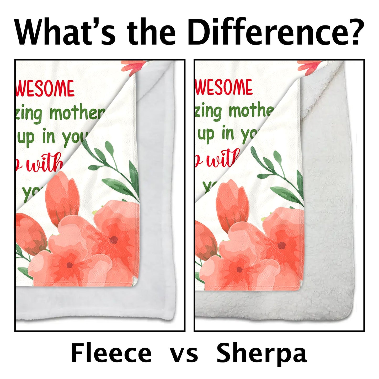 Dear Mommy, Flowers And Ultrasound Image On A Custom Blanket