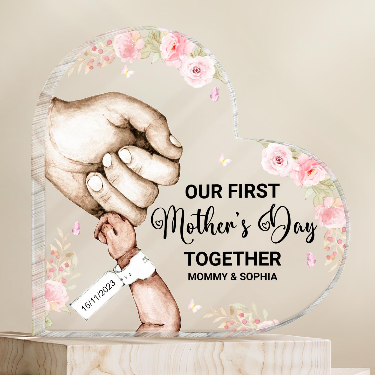 Our First Mother's Day Together, Grasping Hands and Flowers