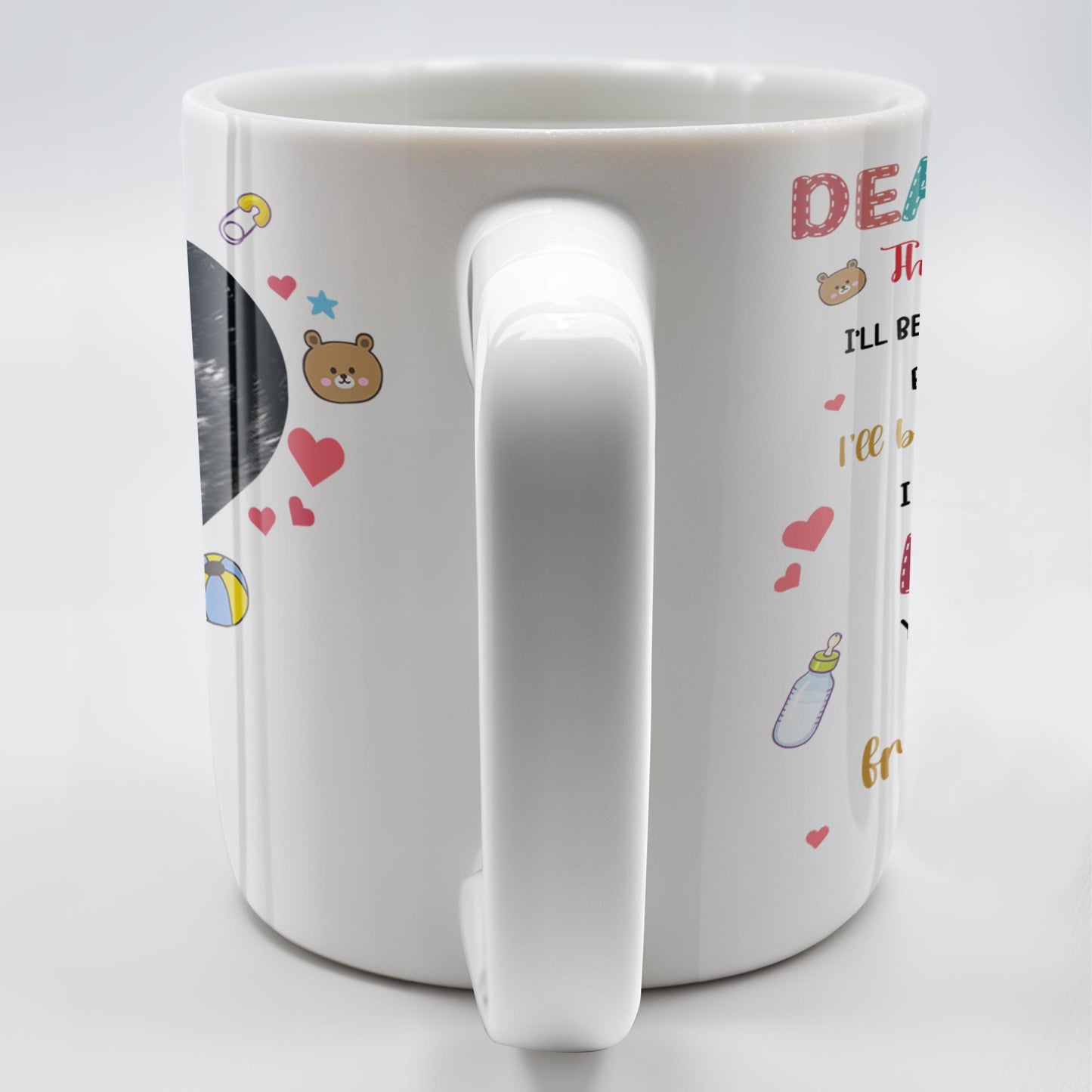 Dear Mommy, This Mother's Day I'll Be Snuggled Up In Your Tummy, Ultrasound Image And Hearts - Personalized Custom Coffee Mug - MOM064_MG