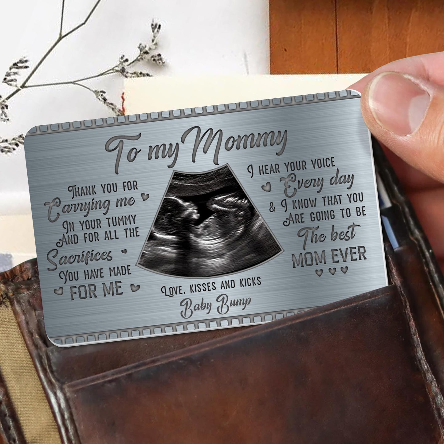 To My Mommy, Thank You For Carrying Me, Ultrasound Image And Hearts