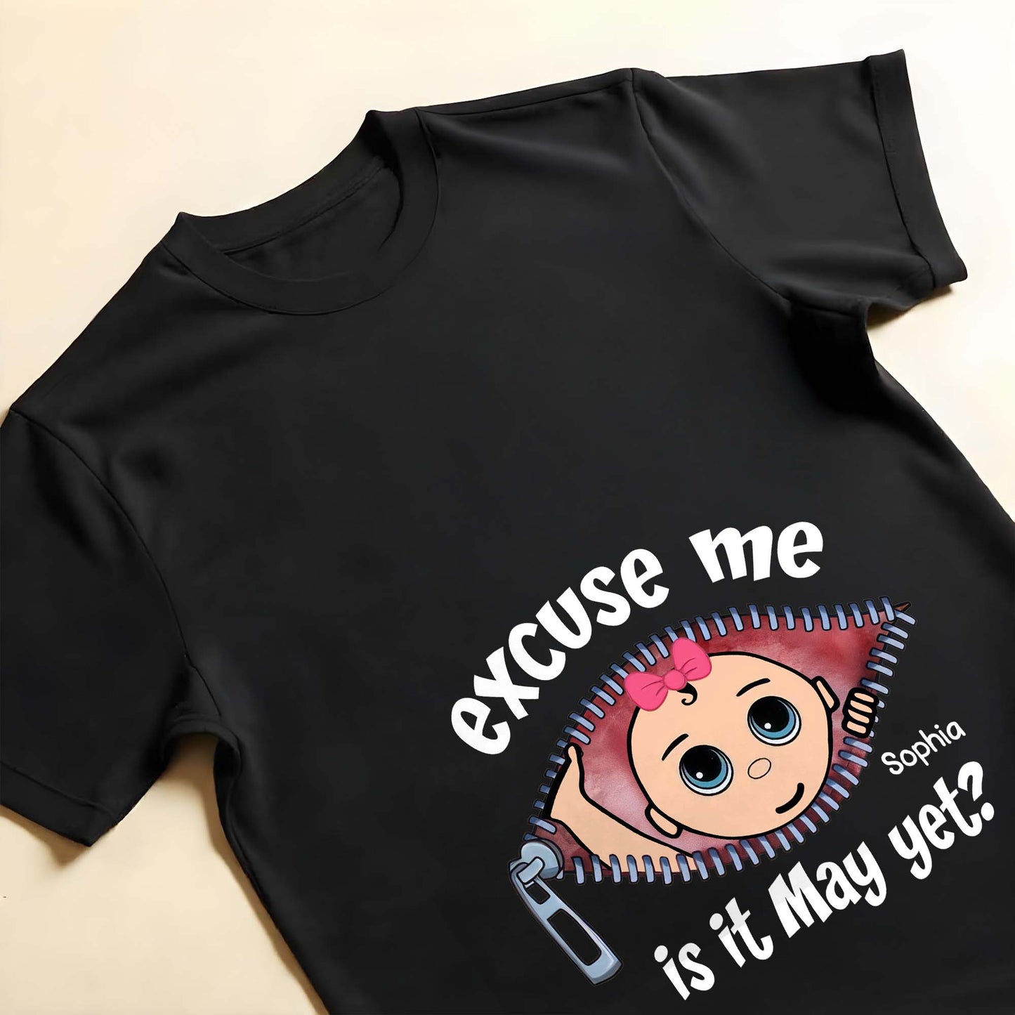 Excuse Me, Is It May Yet?, Cartoon Face and Zipper