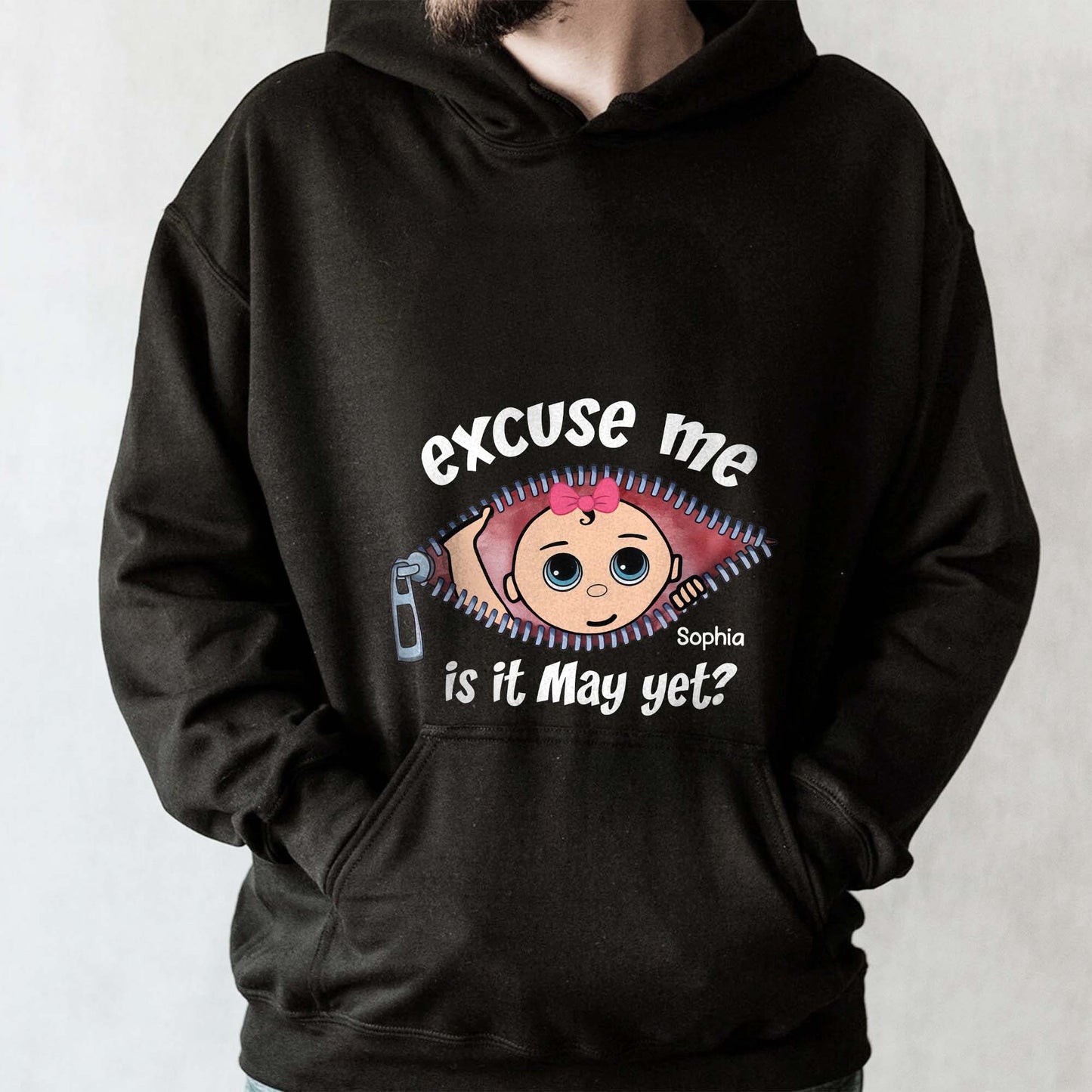 Excuse Me, Is It May Yet?, Cartoon Face and Zipper