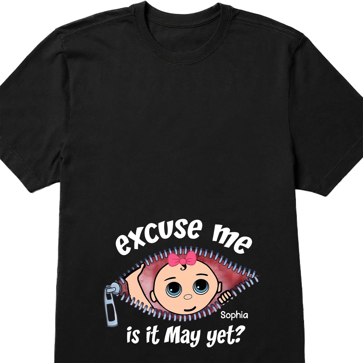 Excuse Me, Is It May Yet?, Cartoon Face and Zipper