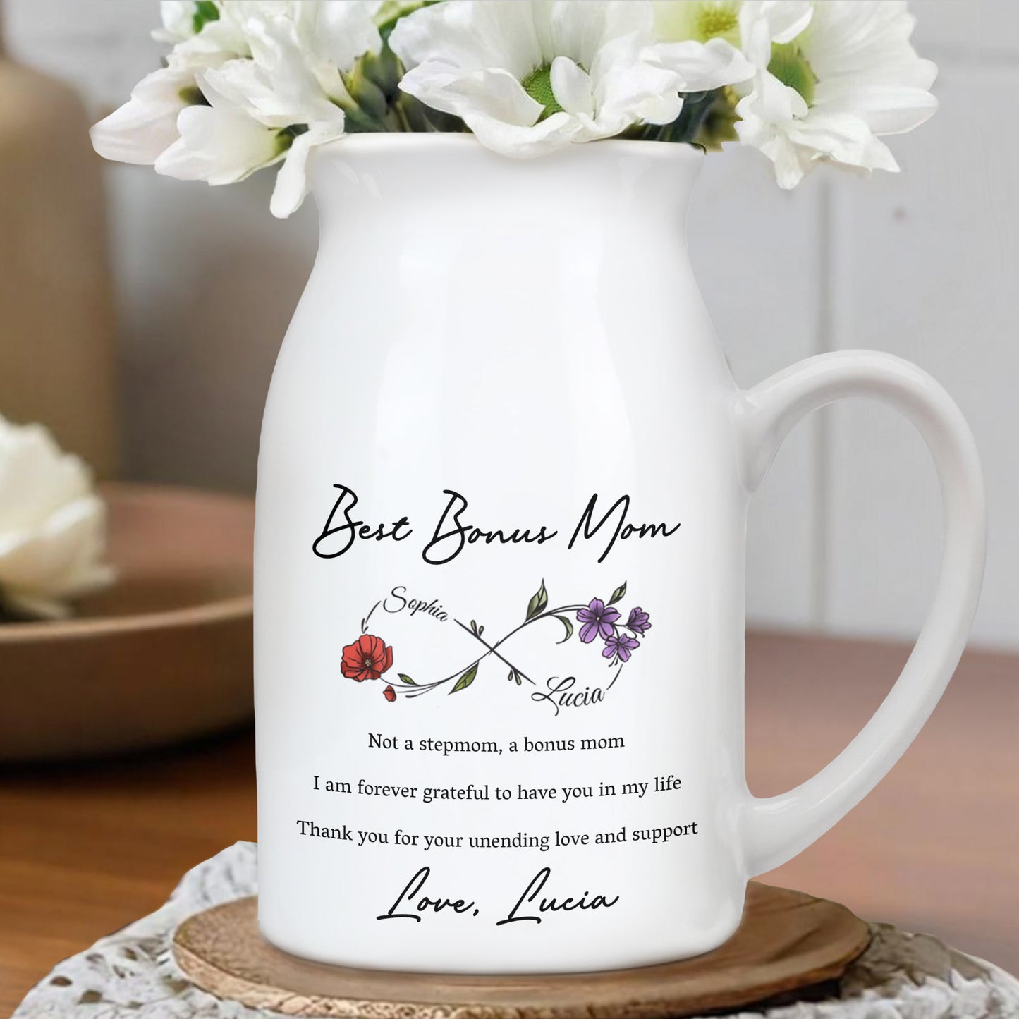 Best Bonus Mom, Flowers And Appreciation Message