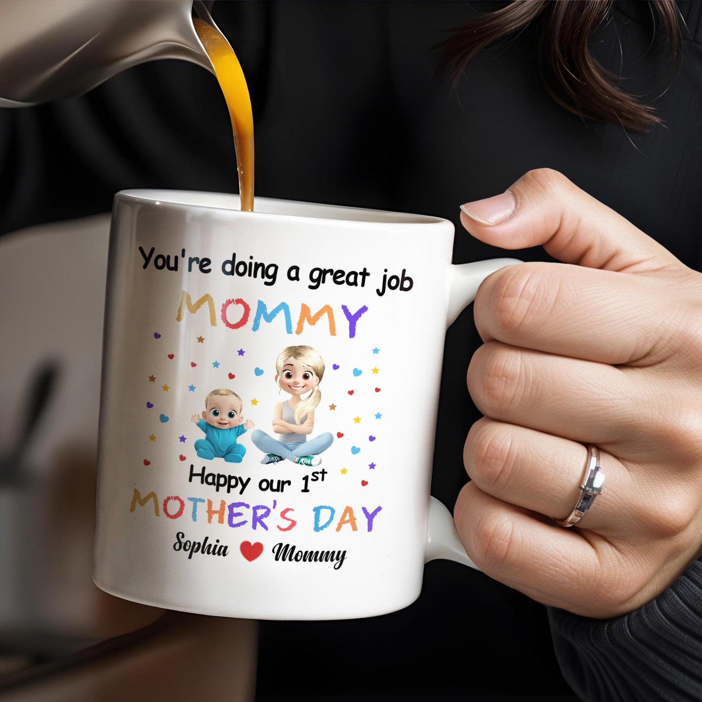 You're Doing a Great Job Mommy Happy Our 1st Mother's Day, Baby and Stars