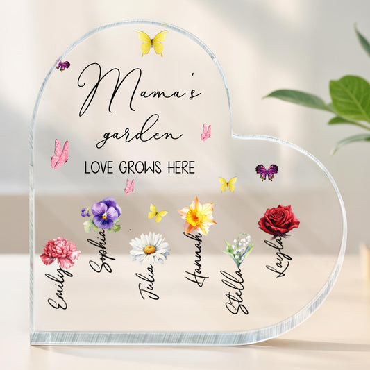 Mama's Garden Love Grows Here, Butterflies and Flowers