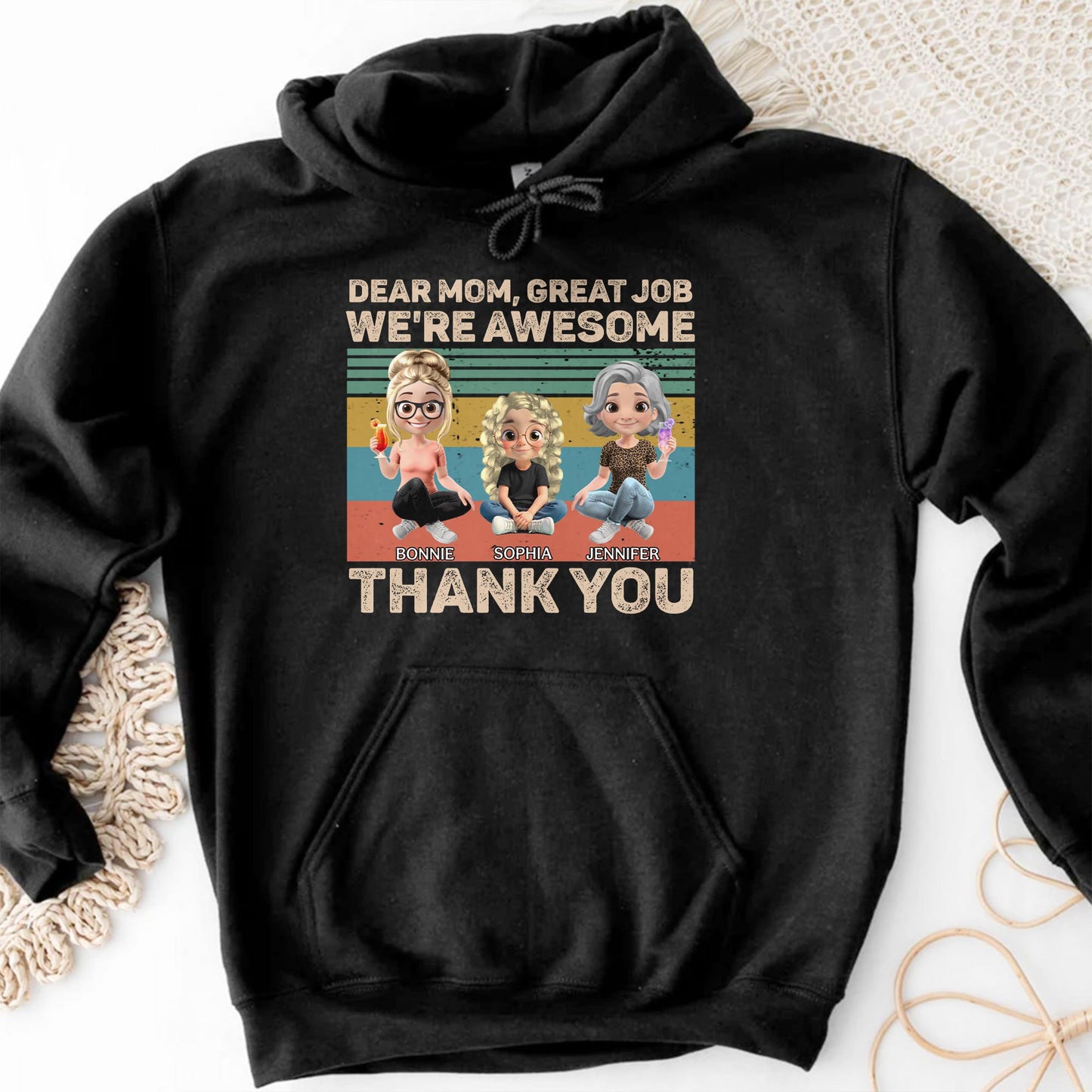 Dear Mom, Great Job We're Awesome Thank You, Cartoon Girls