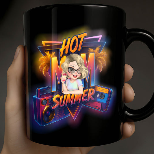 Hot Mom Summer With Palm Trees And Boombox