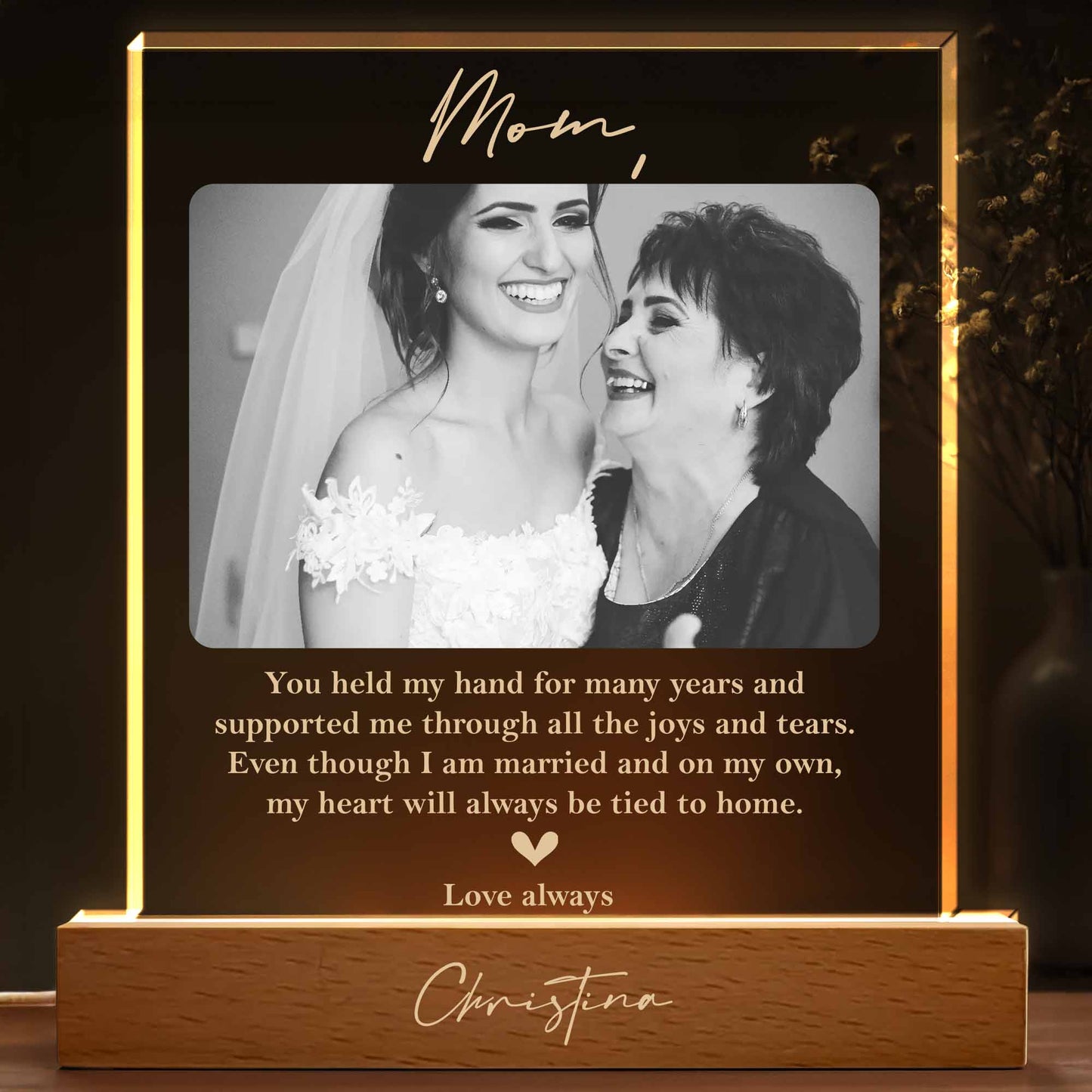 Heart Always Tied To Home, Photo Of Mother And Daughter