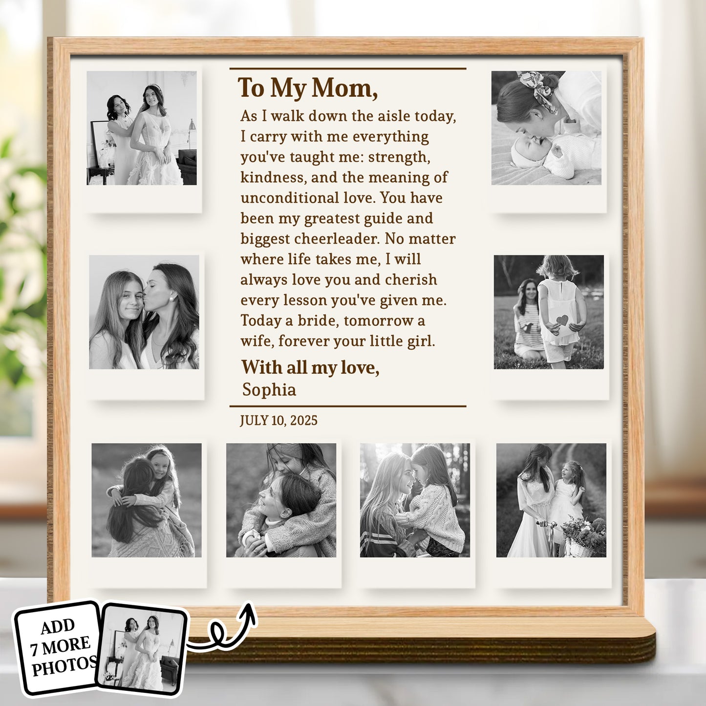 To My Mom Forever Your Little Girl Photo Collage