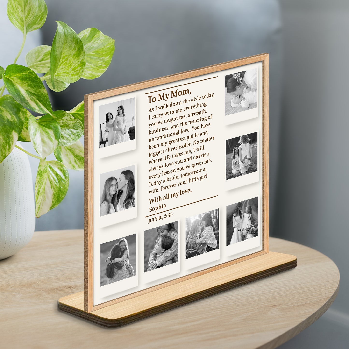 To My Mom Forever Your Little Girl Photo Collage