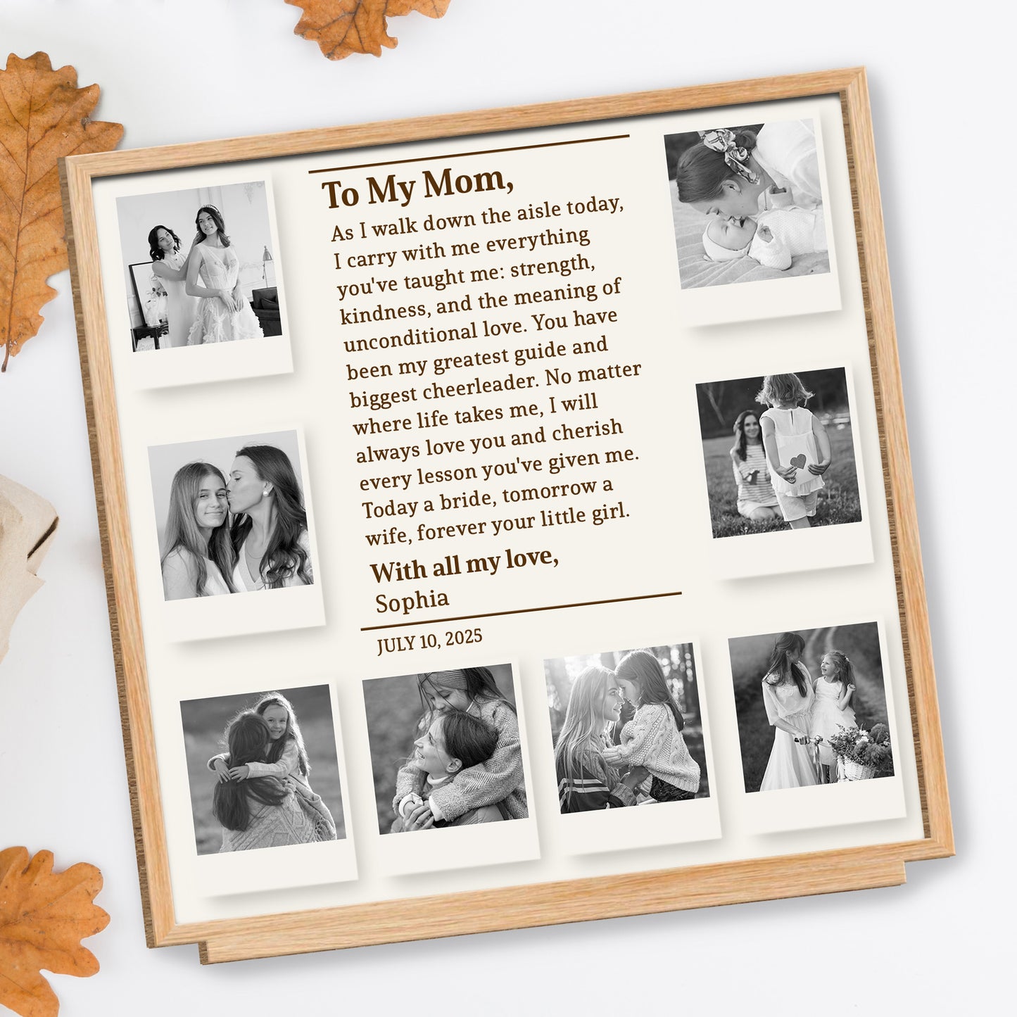 To My Mom Forever Your Little Girl Photo Collage