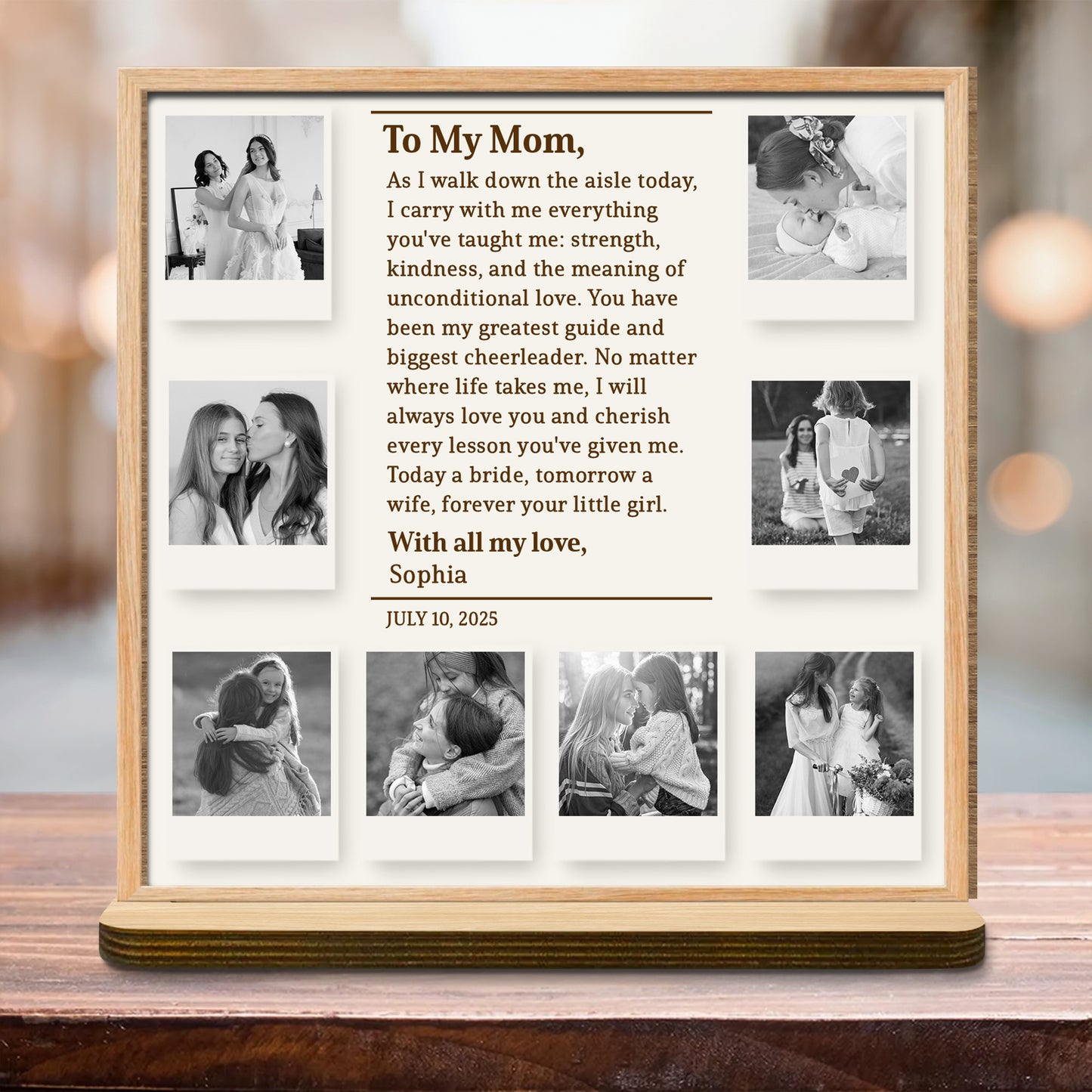 To My Mom Forever Your Little Girl Photo Collage