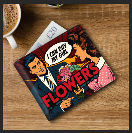 I Can Buy My Girl Flowers - Men's Leather Wallet - MW02