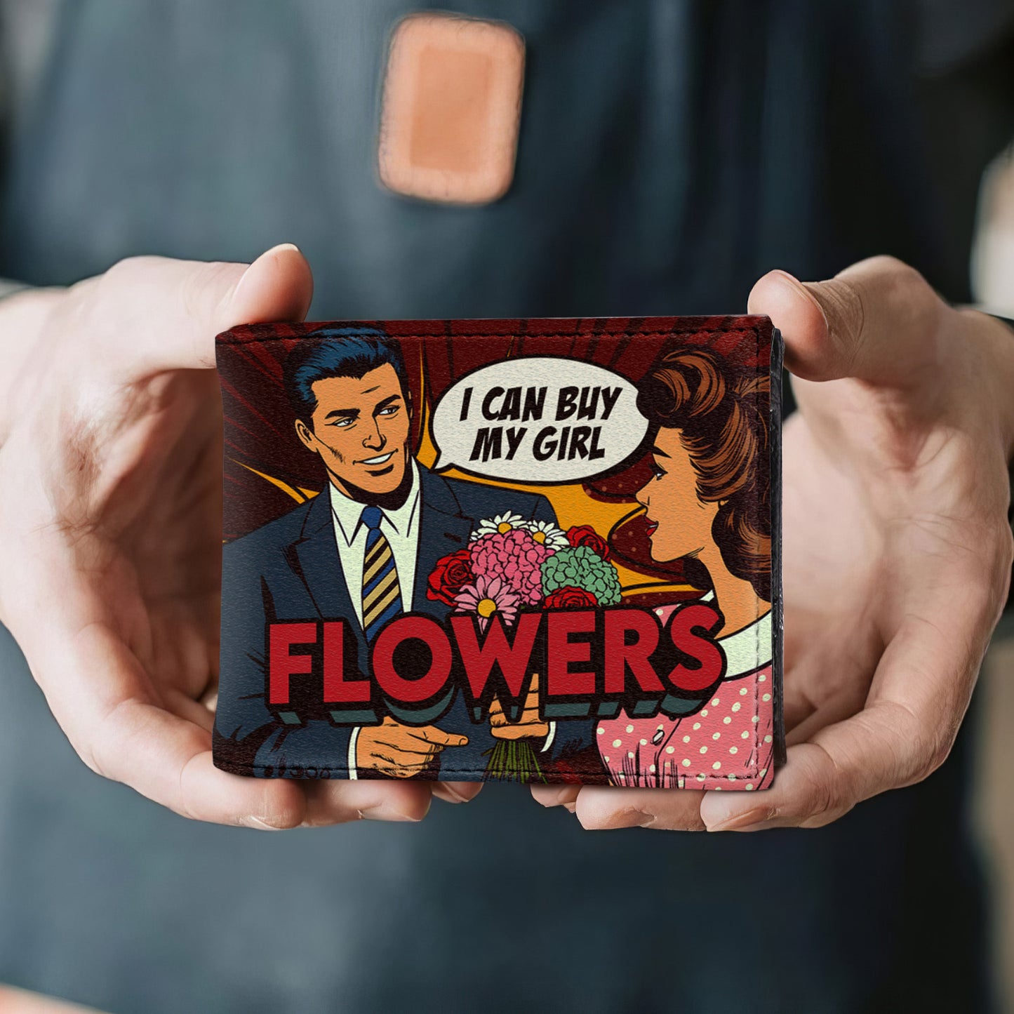 I Can Buy My Girl Flowers - Men's Leather Wallet - MW02