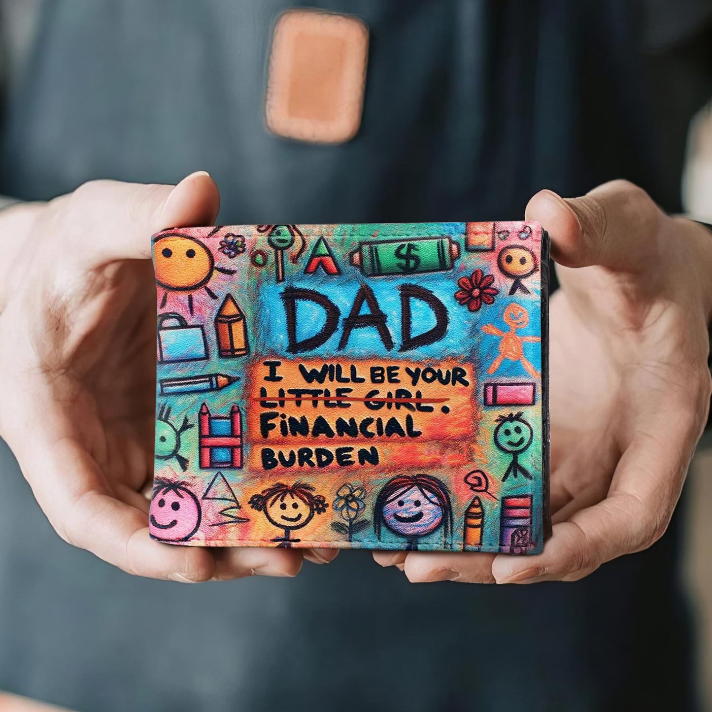Papá, seré tu niña - Cartera de piel para hombre - MW04