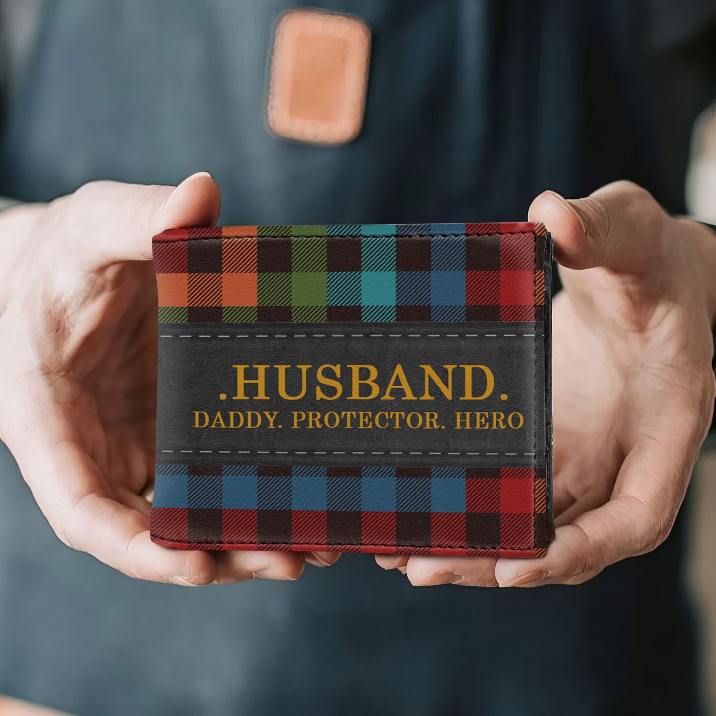 Husband Daddy Protector Hero - Men's Leather Wallet - MW05