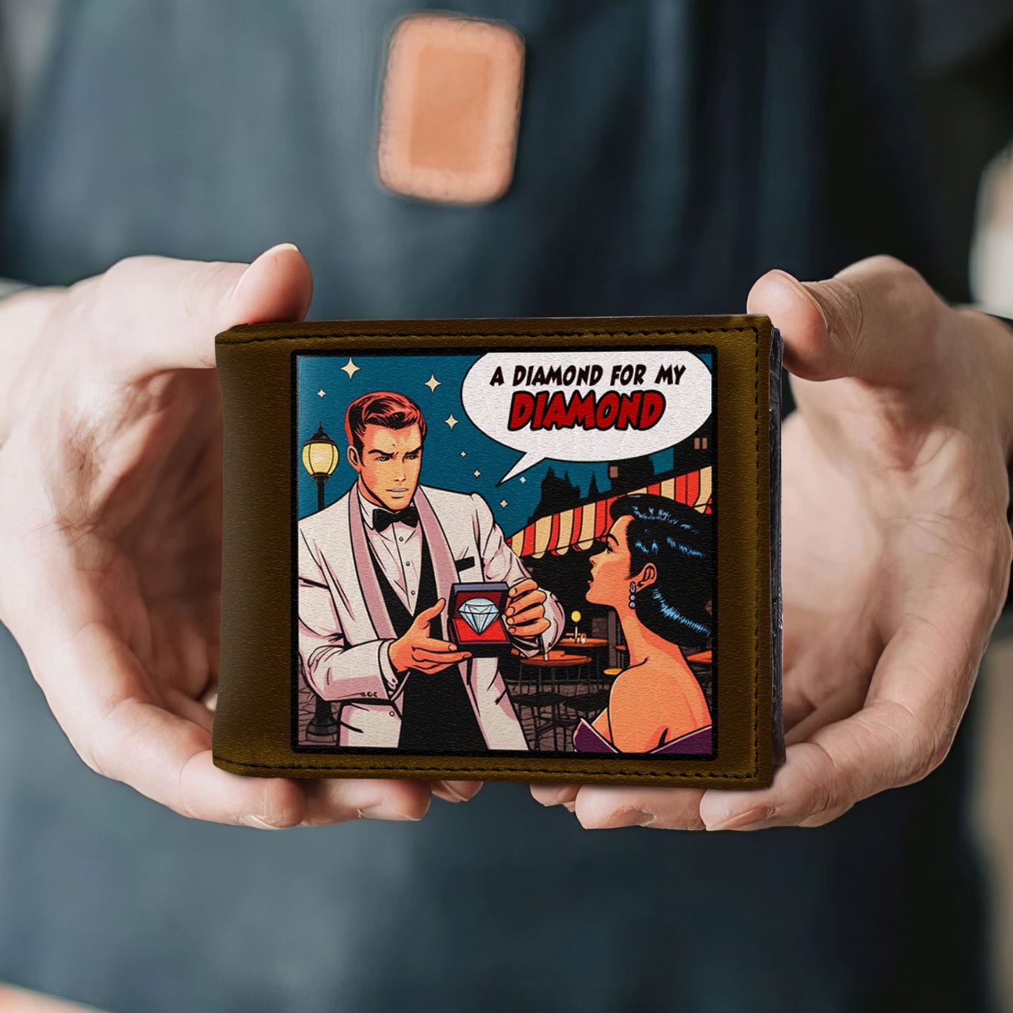 A Diamond For My Diamond - Men's Leather Wallet - MW08