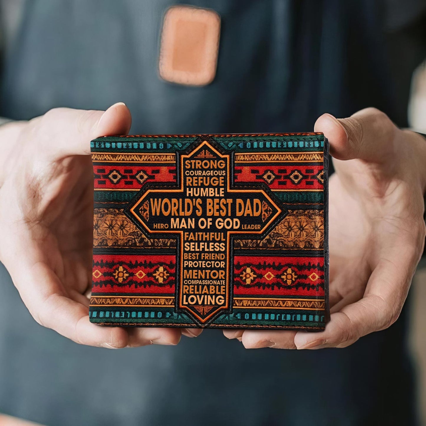 World Best Dad - Men's Leather Wallet - MW09