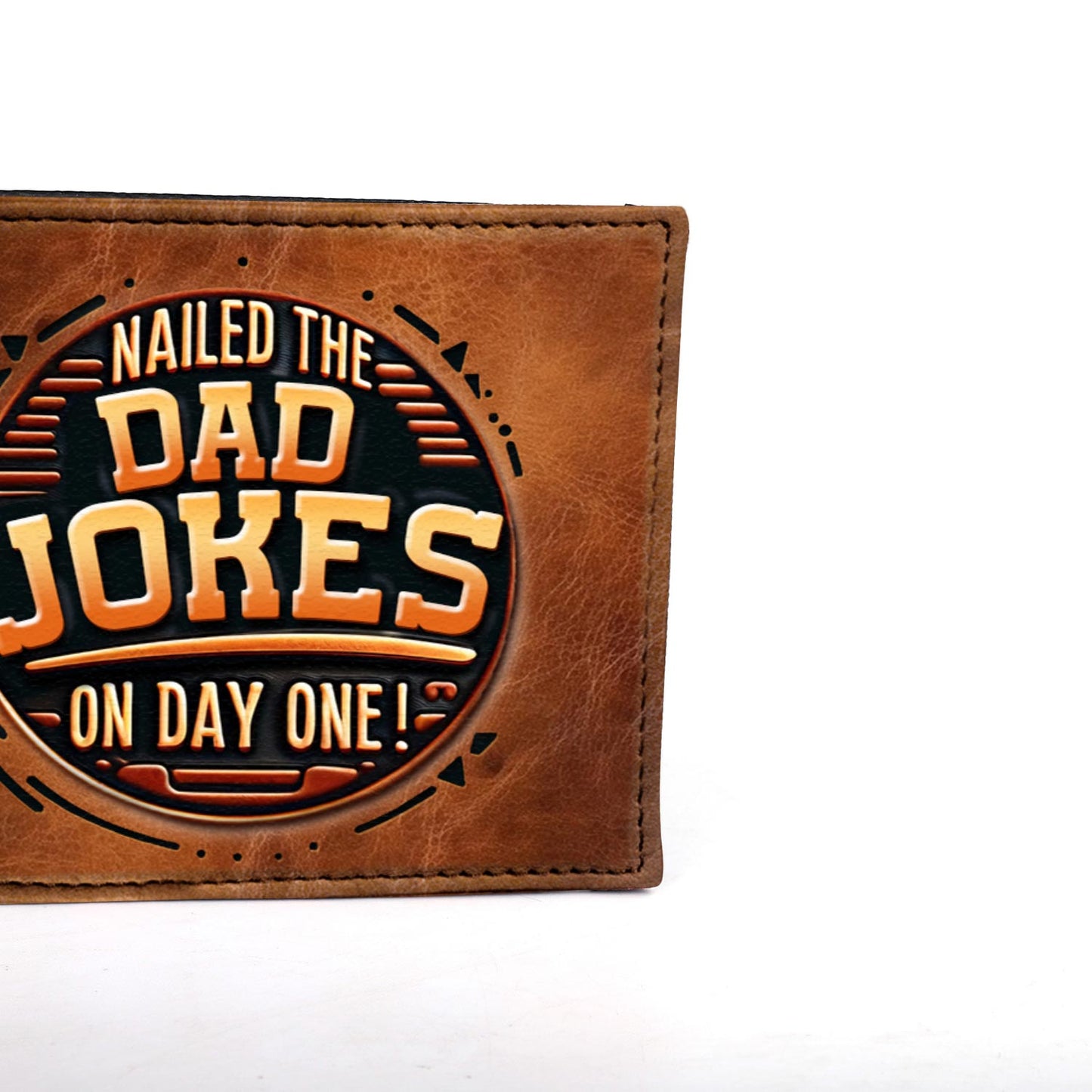 Clavado los chistes de papá el primer día - Cartera de cuero para hombre - MW11