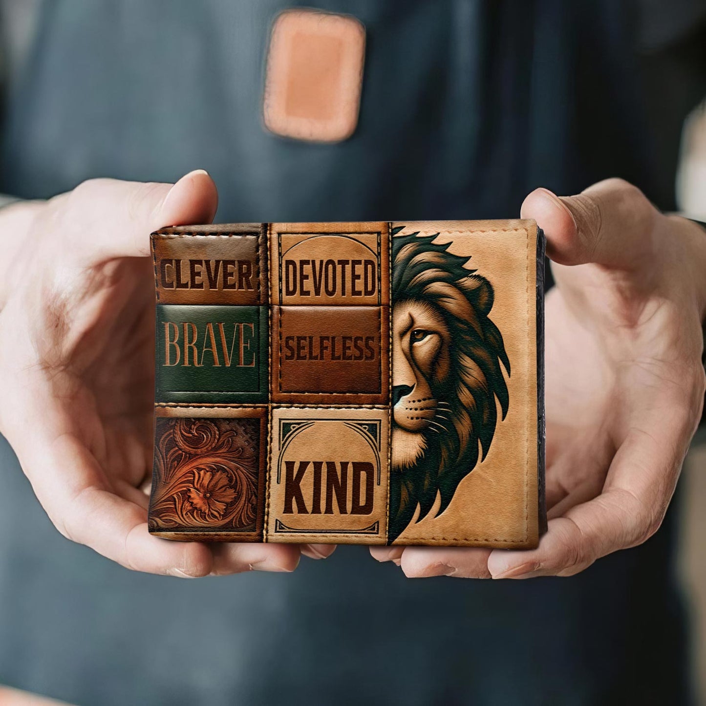 Dad Lion - Men's Leather Wallet - MW18