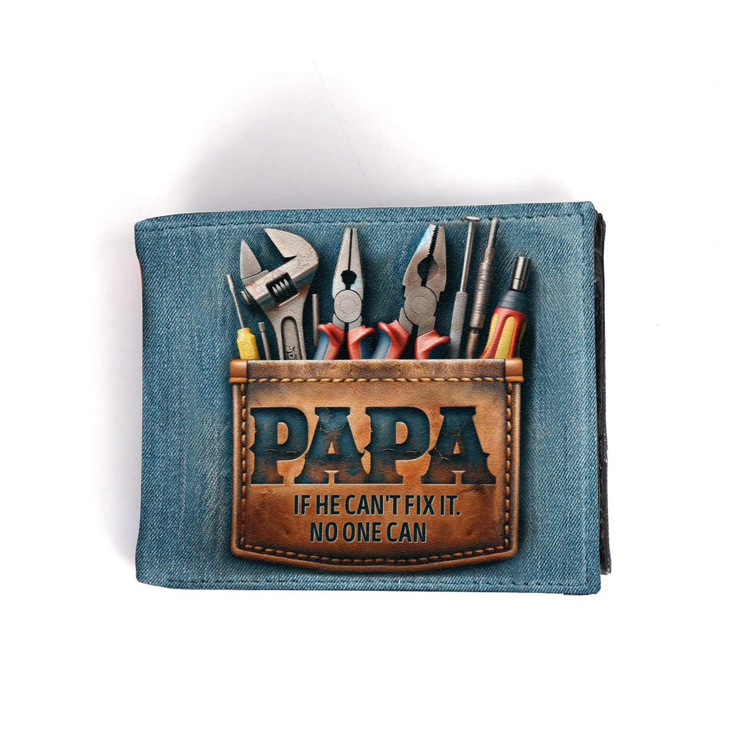 Papá, si él no puede arreglarlo, nadie puede - Cartera de cuero para hombre - MW20